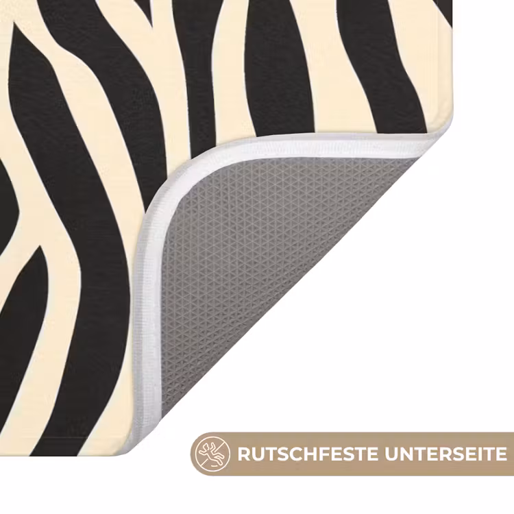 Zebra - Print - Klassiek - Zwart Badmat middel 997 -USP_AntislipDE