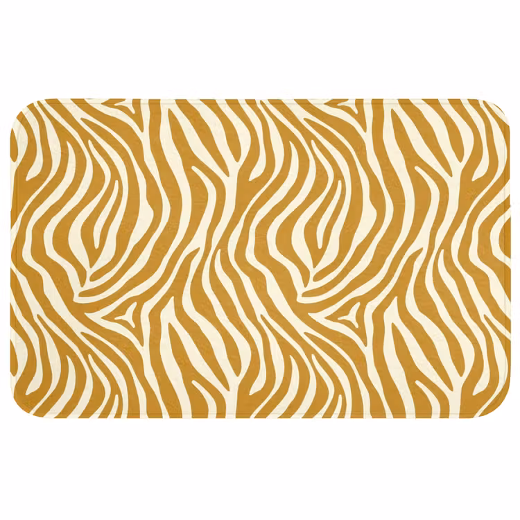 Zebra - Klassiek - Oker - Geel Badmat middel 997 -3d