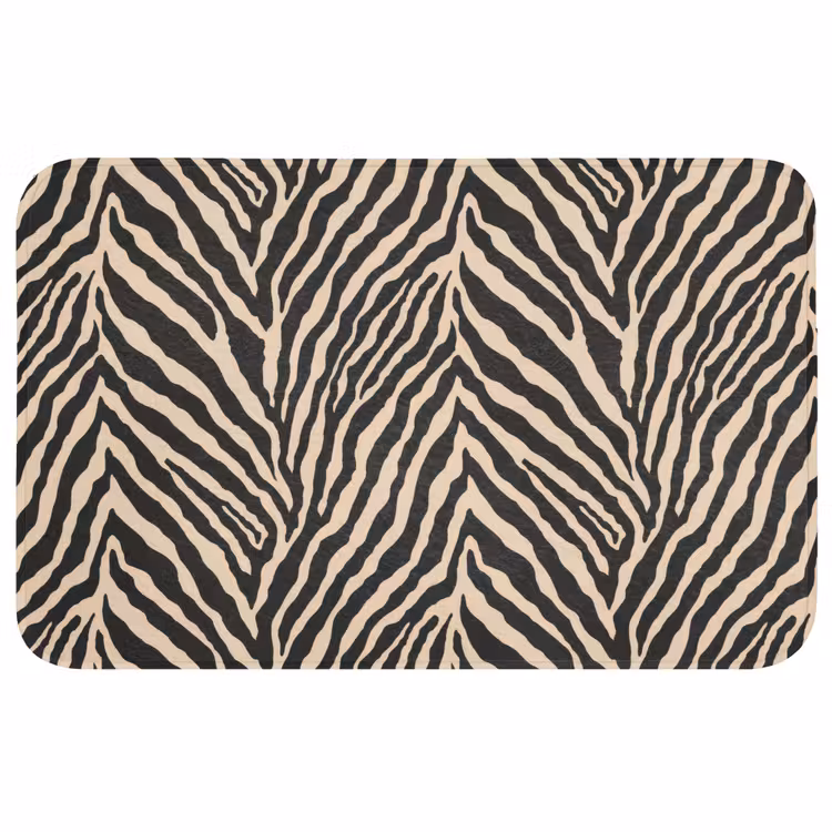Zebra - Klassiek - Zwart Badmat middel 997 -3d
