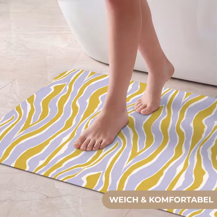 Zebra - Modern - Meerkleurig Badmat middel 997 -USP_ZachtDE