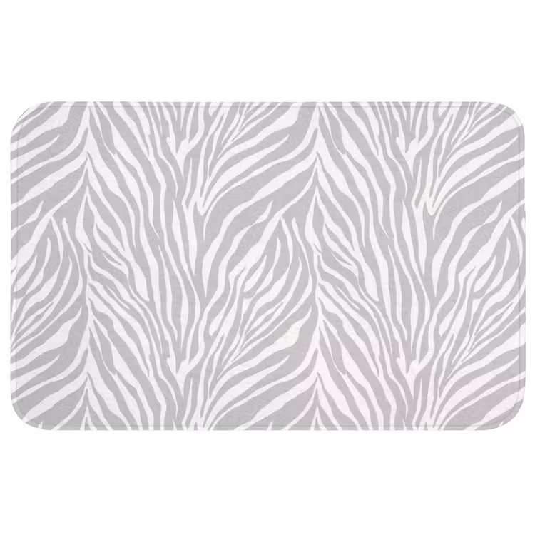 Zebra - Motief - Grijs Badmat middel 997 -3d