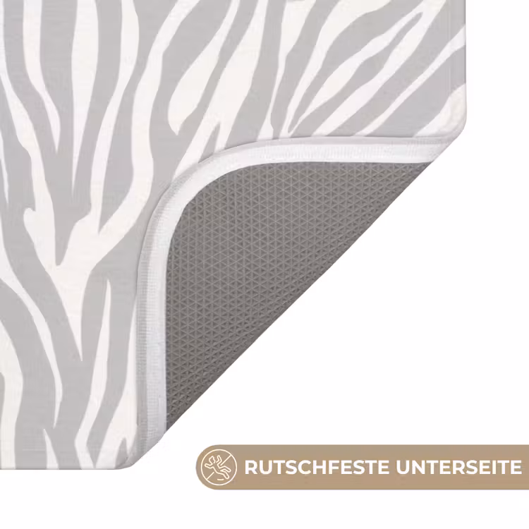 Zebra - Motief - Grijs Badmat middel 997 -USP_AntislipDE