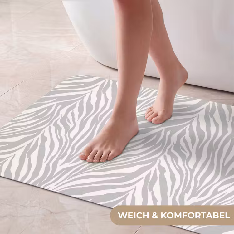 Zebra - Motief - Grijs Badmat middel 997 -USP_ZachtDE
