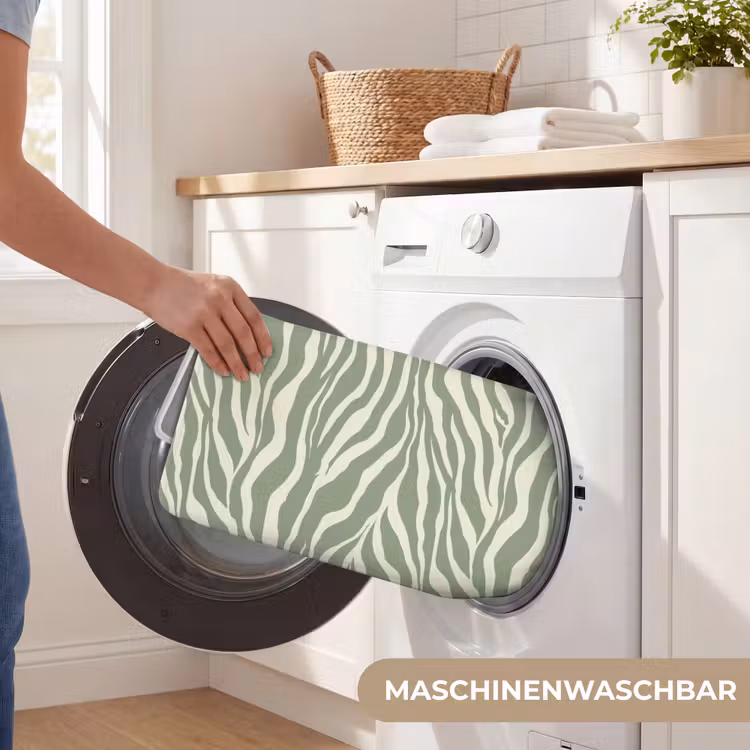 Zebra - Motief - Groen Badmat middel 997 -USP_WasbaarDE