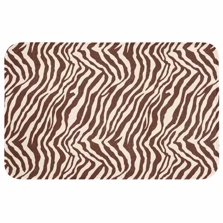 Zebra - Patroon - Zwart - Wit Badmat middel 997 -3d