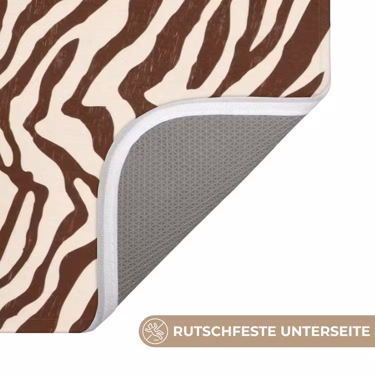 Zebra - Patroon - Zwart - Wit Badmat middel 997 -USP_AntislipDE