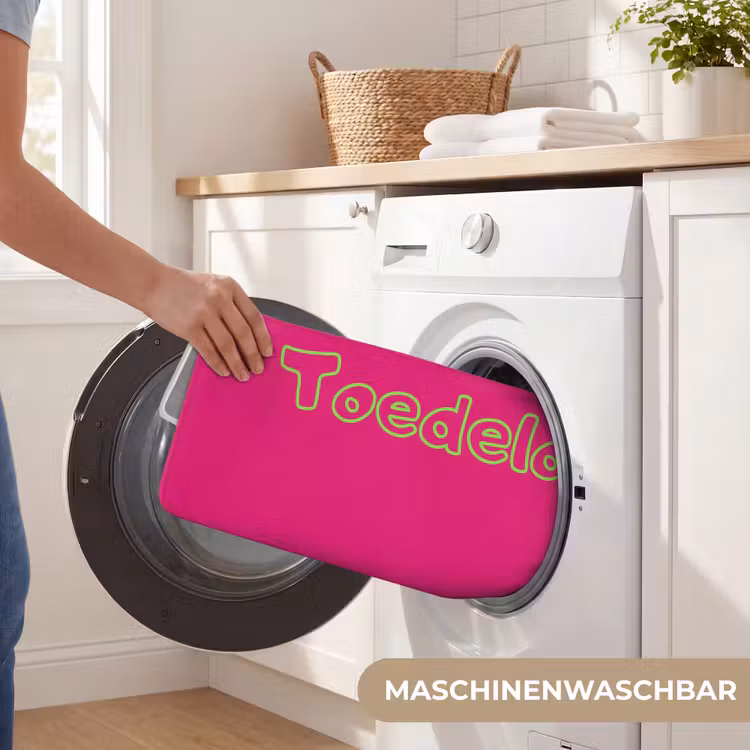 Toedeloe - Groen - Roze Badmat klein -USP_WasbaarDE