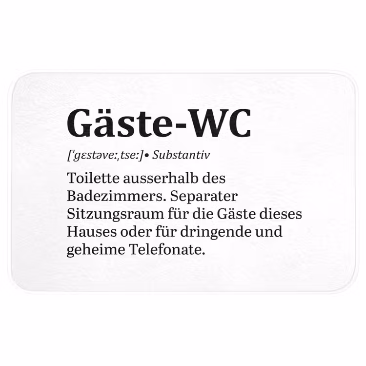 Quote - Definitie - Gäste-wc - Wit Badmat middel -3d