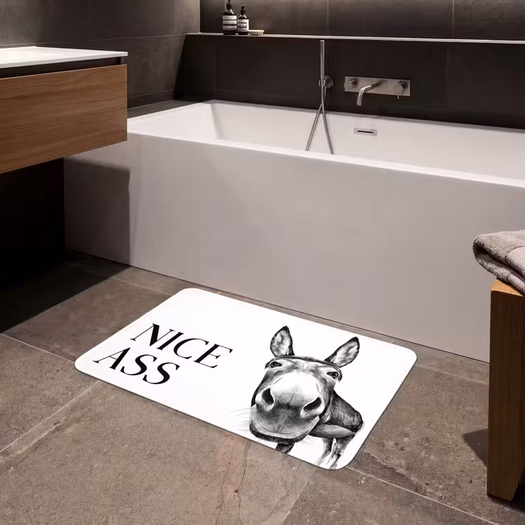 Quote - Ezel - Dieren - Nice ass - Spreuken Badmat middel -sfeer3