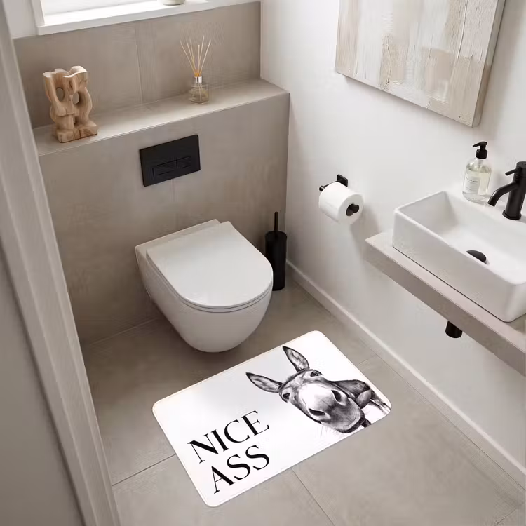 Quote - Ezel - Dieren - Nice ass - Spreuken Badmat middel -sfeer4