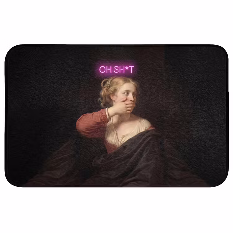 Quote - Neon - vrouw Badmat middel -3d