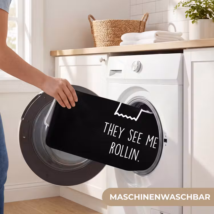 Quotes - WC papier - They see me rollin - Zwart - Spreuken Badmat middel -USP_WasbaarDE