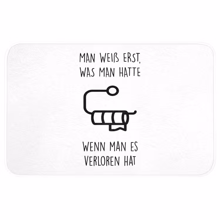 Quotes - Wit - WC papier - Humor Badmat middel -3d