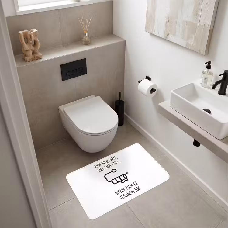 Quotes - Wit - WC papier - Humor Badmat middel -sfeer4