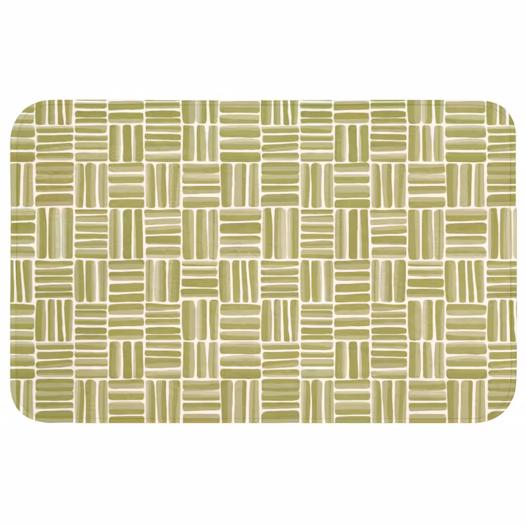 Vlecht - Patroon - Groen Badmat middel 997 -3d