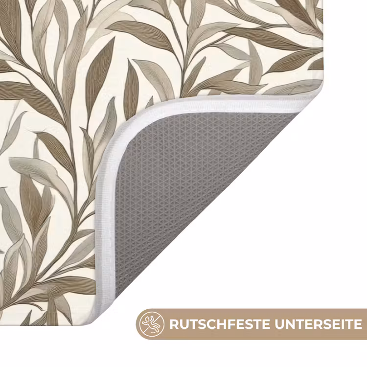 Takken - Botanisch - Taupe Badmat middel 997 -USP_AntislipDE