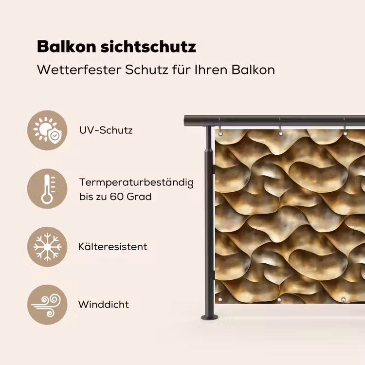 Abstract - Antiek - Goud Balkonbeschermer Duitsland klein 596 -specs