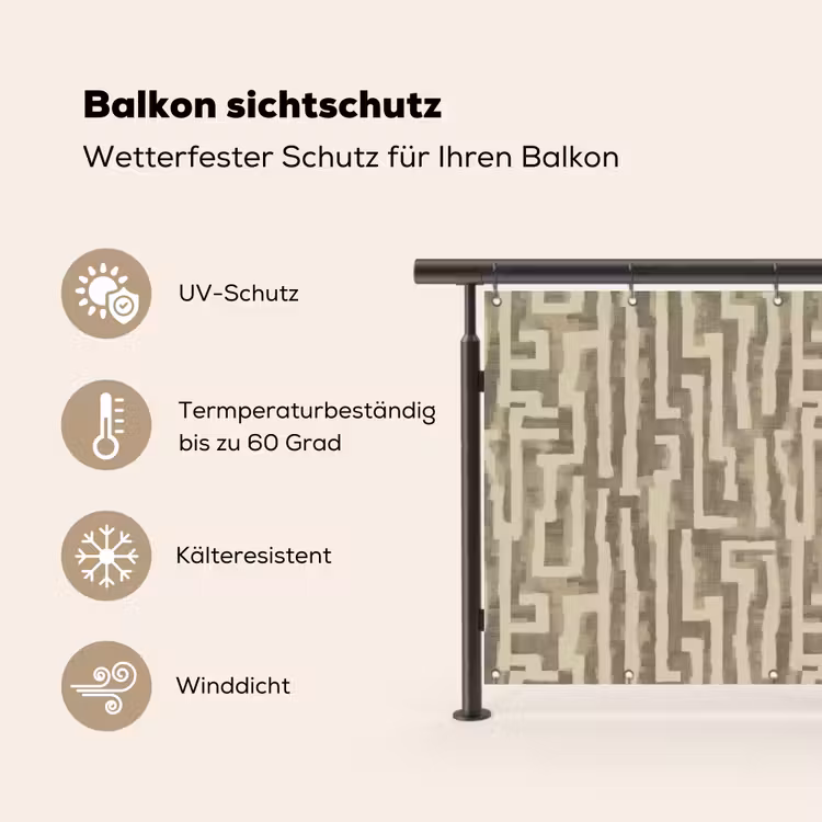 Abstract - Geometrisch - Groen Balkonbeschermer Duitsland klein 596 -specs