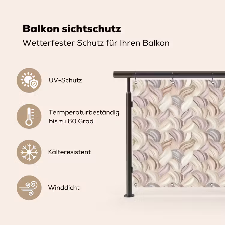 Abstract - Golvend - Pastel Balkonbeschermer Duitsland klein 596 -specs