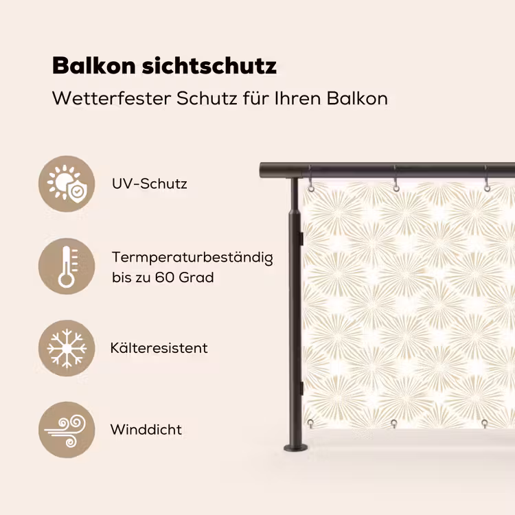 Abstract - Motief - Beige Balkonbeschermer Duitsland klein 596 -specs