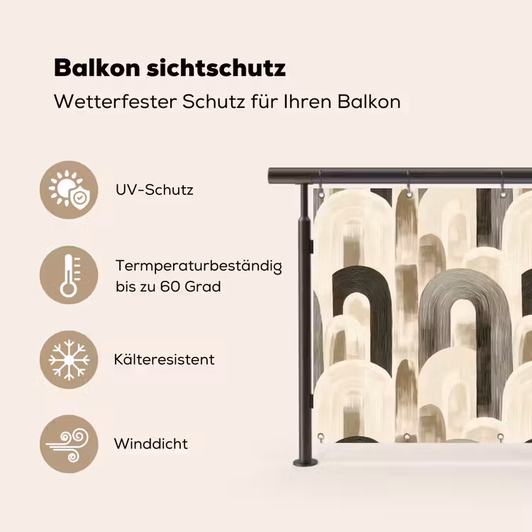 Abstract - Patroon - Bogen Balkonbeschermer Duitsland klein 596 -specs