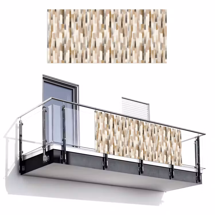 Abstract - Patroon - Kwaststreken Balkonbeschermer Duitsland klein 596 -3d