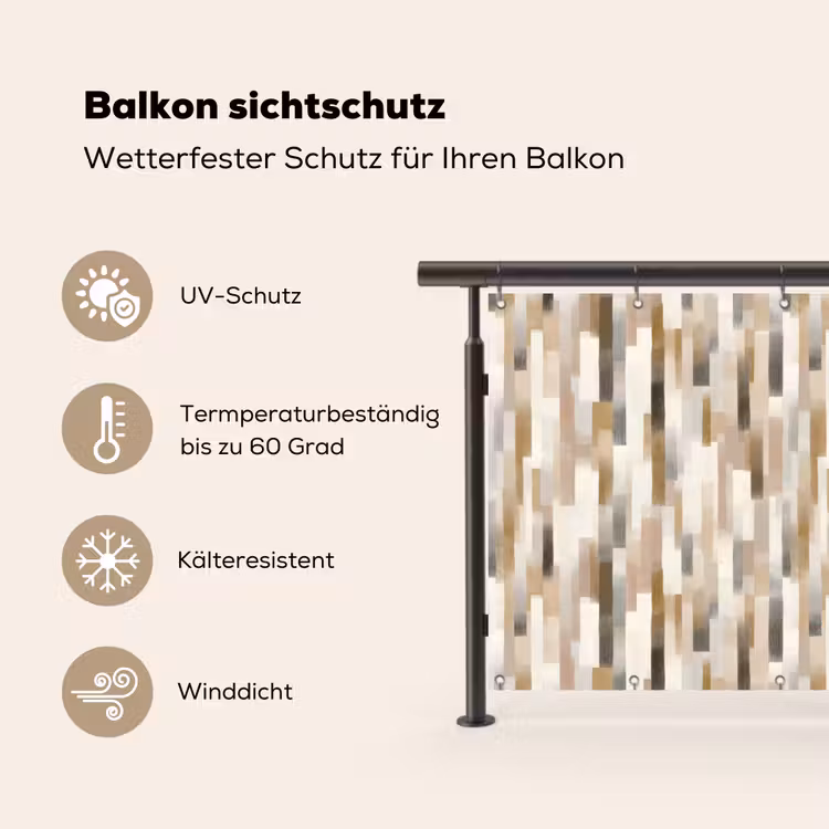 Abstract - Patroon - Kwaststreken Balkonbeschermer Duitsland klein 596 -specs