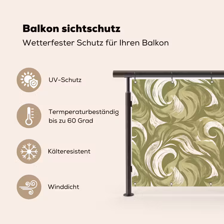 Abstract - Textuur - Groen Balkonbeschermer Duitsland klein 596 -specs