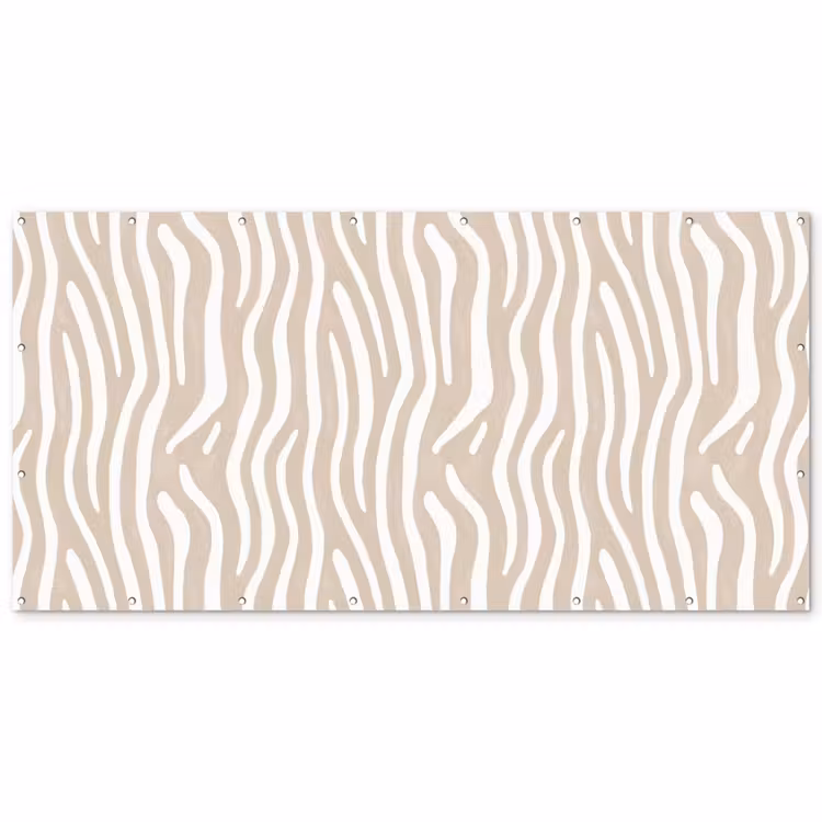 Abstract - Zebra - Beige Balkonbeschermer Duitsland klein 596 -zz_3d