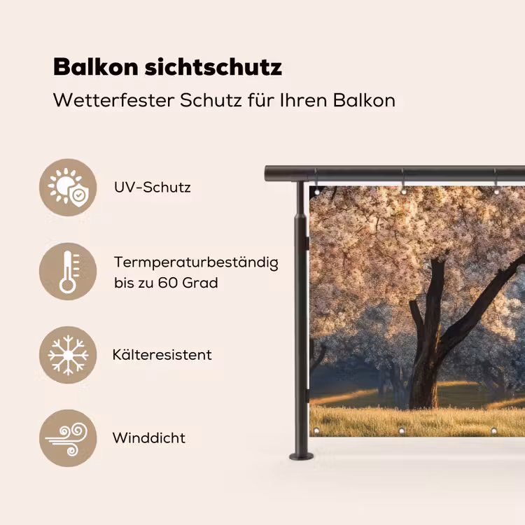 Bomen - Bloesem - Lente Balkonbeschermer Duitsland klein -specs