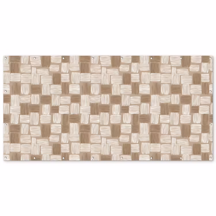 Blok - Patroon - Bruin Balkonbeschermer Duitsland klein 596 -zz_3d
