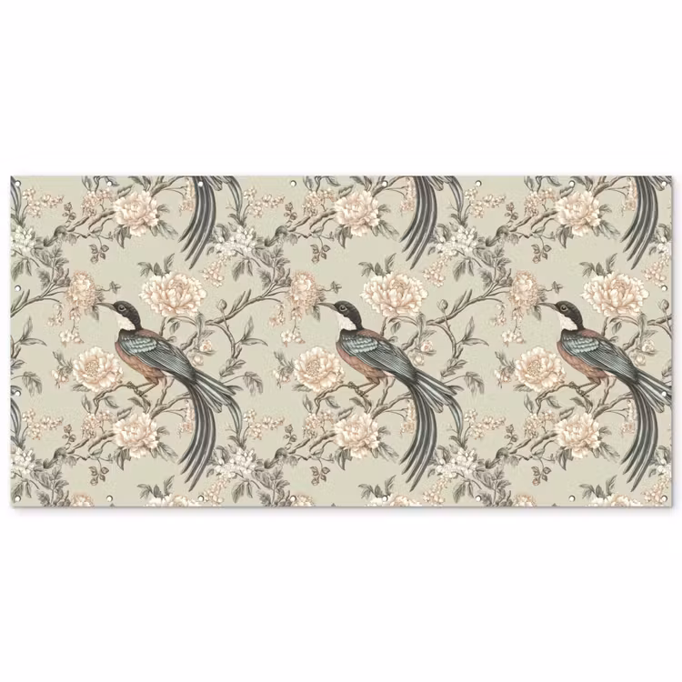 Bloem - Vogel - Kleurrijk Balkonbeschermer Duitsland klein 596 -zz_3d