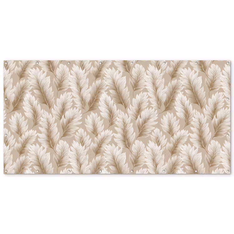 Botanisch - Patroon - Beige Balkonbeschermer Duitsland klein 596 -zz_3d