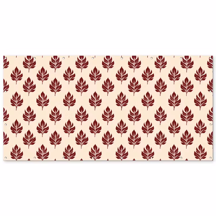 Botanisch - Patroon - Bordeaux Balkonbeschermer Duitsland klein 596 -zz_3d