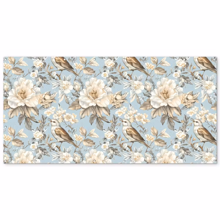 Botanisch - Zangvogel - Blauw Balkonbeschermer Duitsland klein 596 -zz_3d