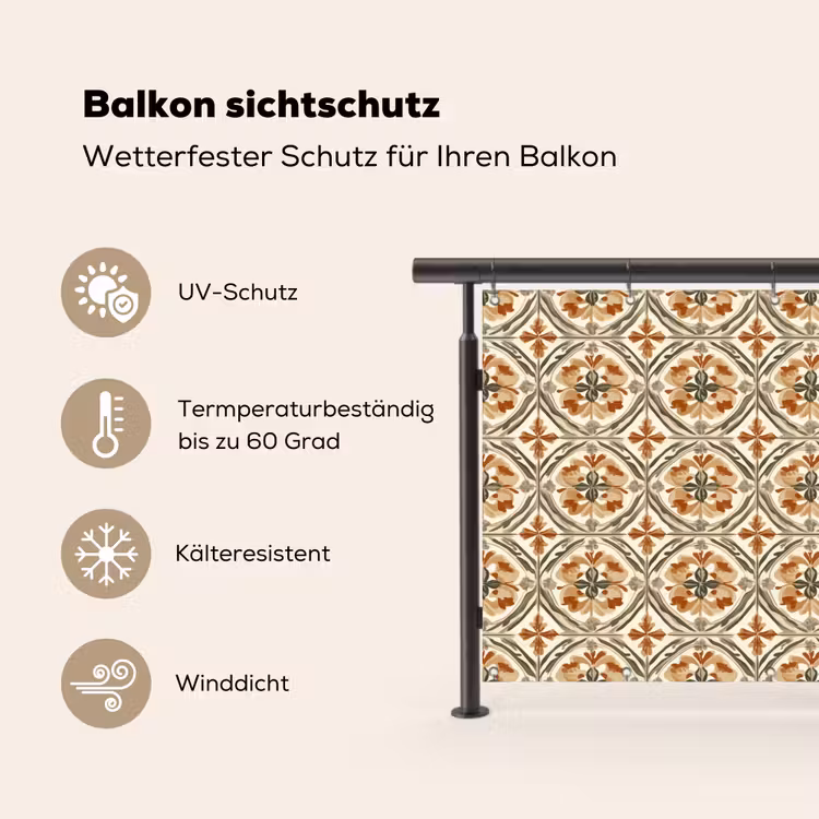 Elegant - Antiek - Kleurrijk Balkonbeschermer Duitsland klein 596 -specs