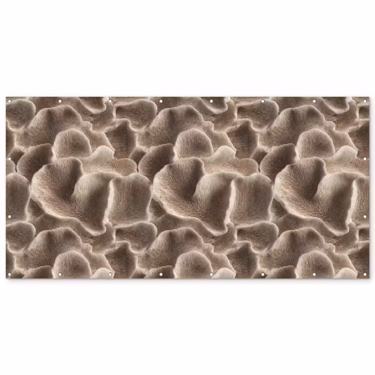 Waaiervorm - Beige - Vezel textuur Balkonbeschermer Duitsland klein 596 -zz_3d