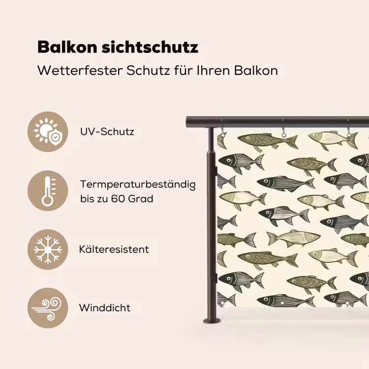 Vissen - Klassiek - Groen Balkonbeschermer Duitsland klein 596 -specs