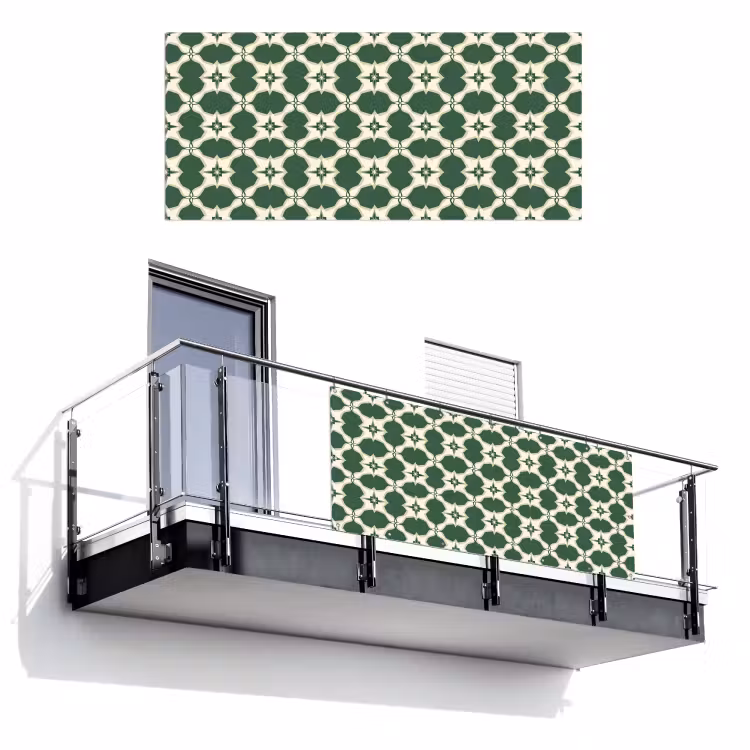 Tegel - Klassiek - Groen Balkonbeschermer Duitsland klein 596 -3d