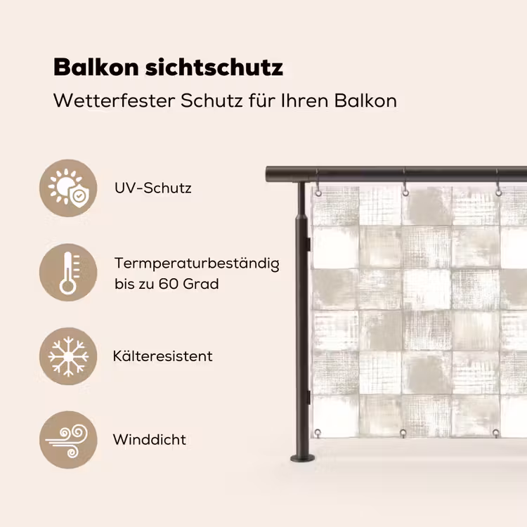 Tegel - Patroon - Verweerd Balkonbeschermer Duitsland klein 596 -specs