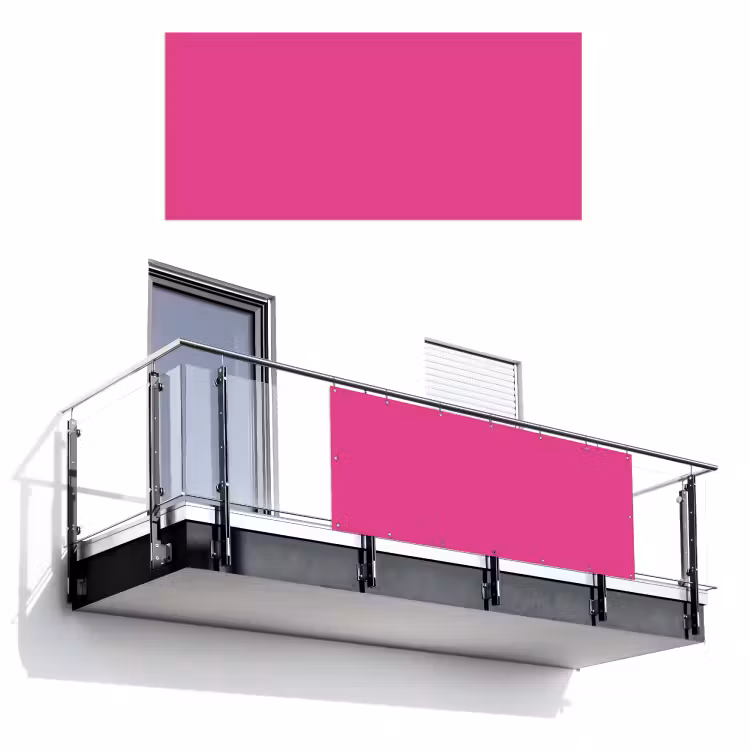 Fuchsia - Neon - Kleuren Balkonbeschermer Duitsland klein 596 -3d