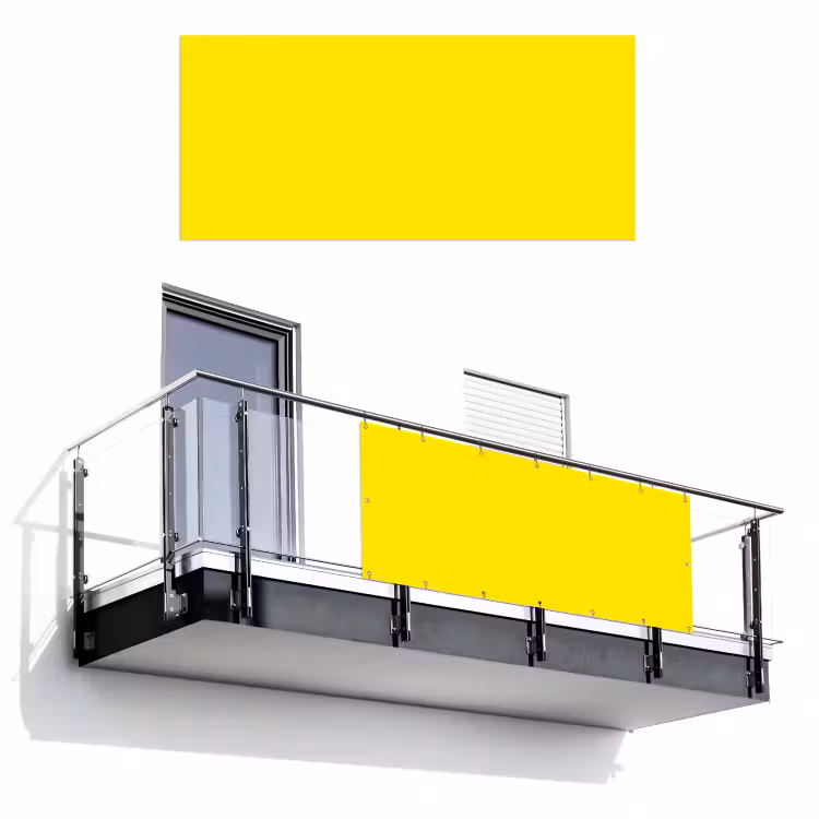 Geel - Citroen - Neon - Kleuren Balkonbeschermer Duitsland klein 596 -3d