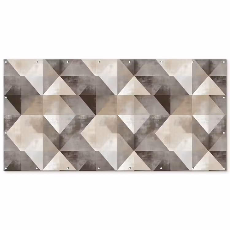 Geometrisch - Motief - Aardetinten Balkonbeschermer Duitsland klein 596 -zz_3d