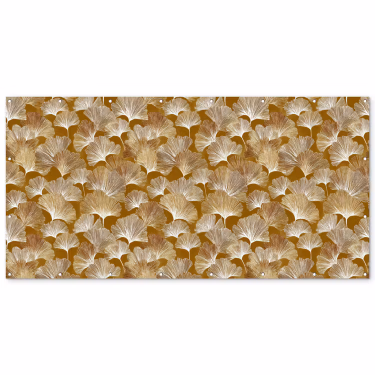 Ginkgo - Bladeren - Goud Balkonbeschermer Duitsland klein 596 -zz_3d