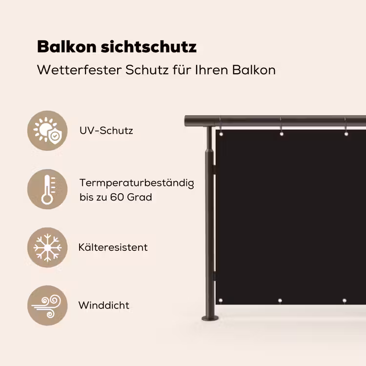 Grijs - Herfst - Seizoenen - Kleuren Balkonbeschermer Duitsland klein 596 -specs