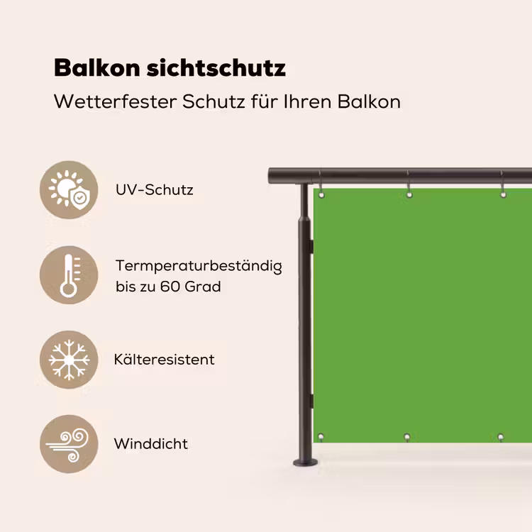 Groen - Kleuren - Natuur Balkonbeschermer Duitsland klein 596 -specs