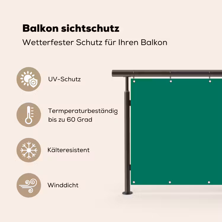 Groen - Bos - Kleuren Balkonbeschermer Duitsland klein 596 -specs