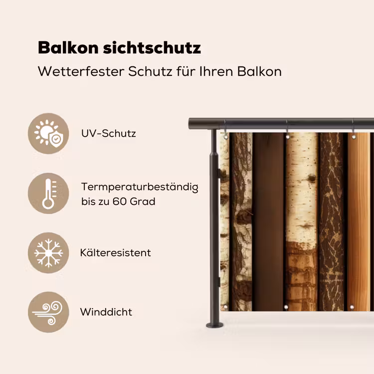 Hout - Planken - Natuurlijk Balkonbeschermer Duitsland klein -specs