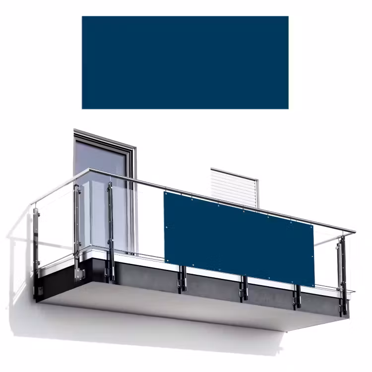 Indigo - Palet - Kleuren Balkonbeschermer Duitsland klein 596 -3d