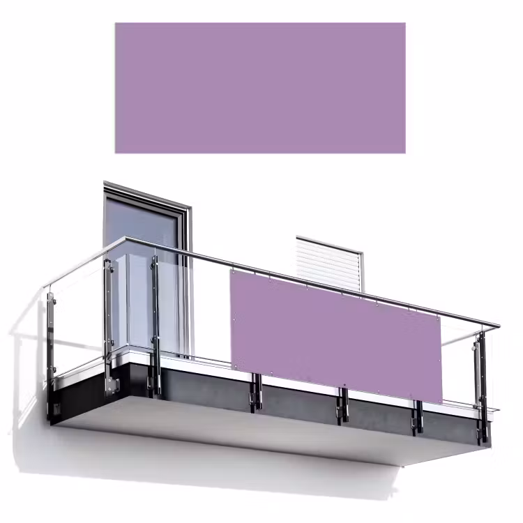Interieur - Paars - Kleuren - Paarse - Kleur - Effen Balkonbeschermer Duitsland klein 596 -3d